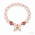 Strawberry Quartz Mermaid Tail Bracelet — Pink