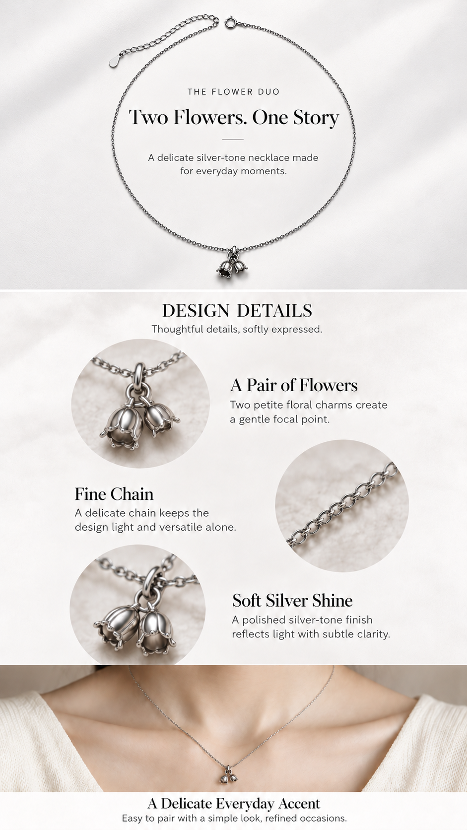Double Flower Necklace