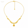 Rose Pendant Necklace — Gold Tone