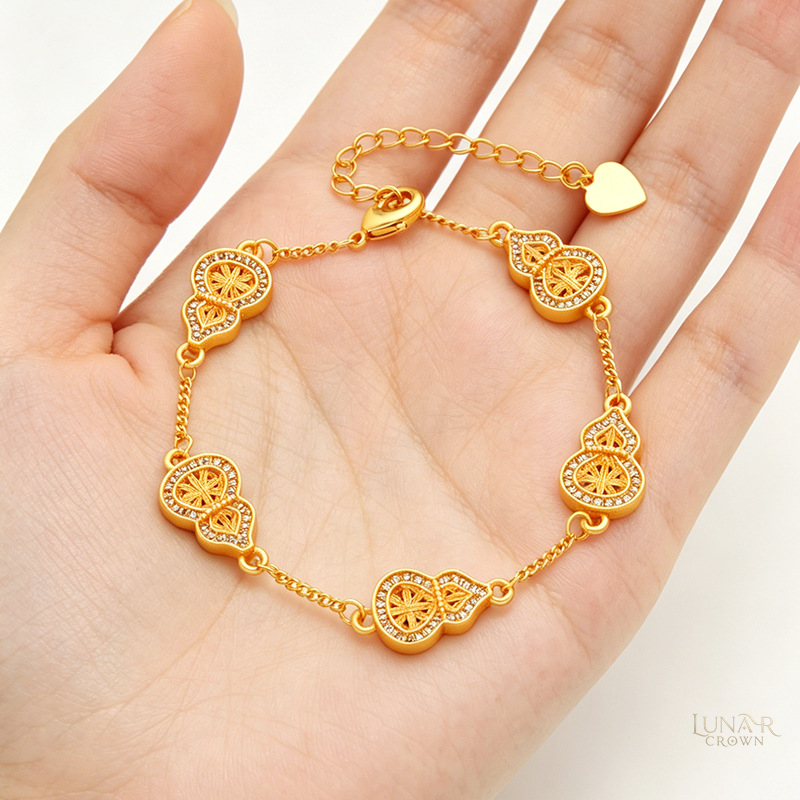 Hulu Gourd Bracelet — Gold Tone
