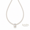 Pearl Bead Pendant Necklace — White