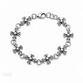 Cross Link Bracelet — Silver Tone