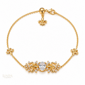 Iris Link Bracelet — Gold Tone
