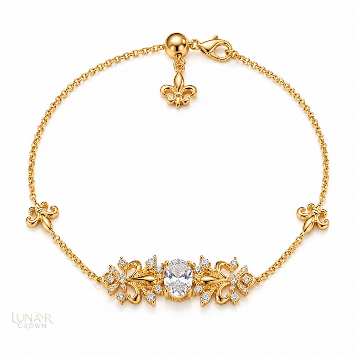 Iris Link Bracelet — Gold Tone