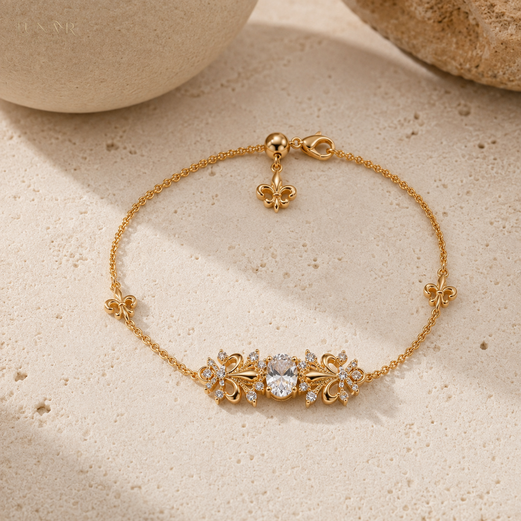 Iris Link Bracelet — Gold Tone