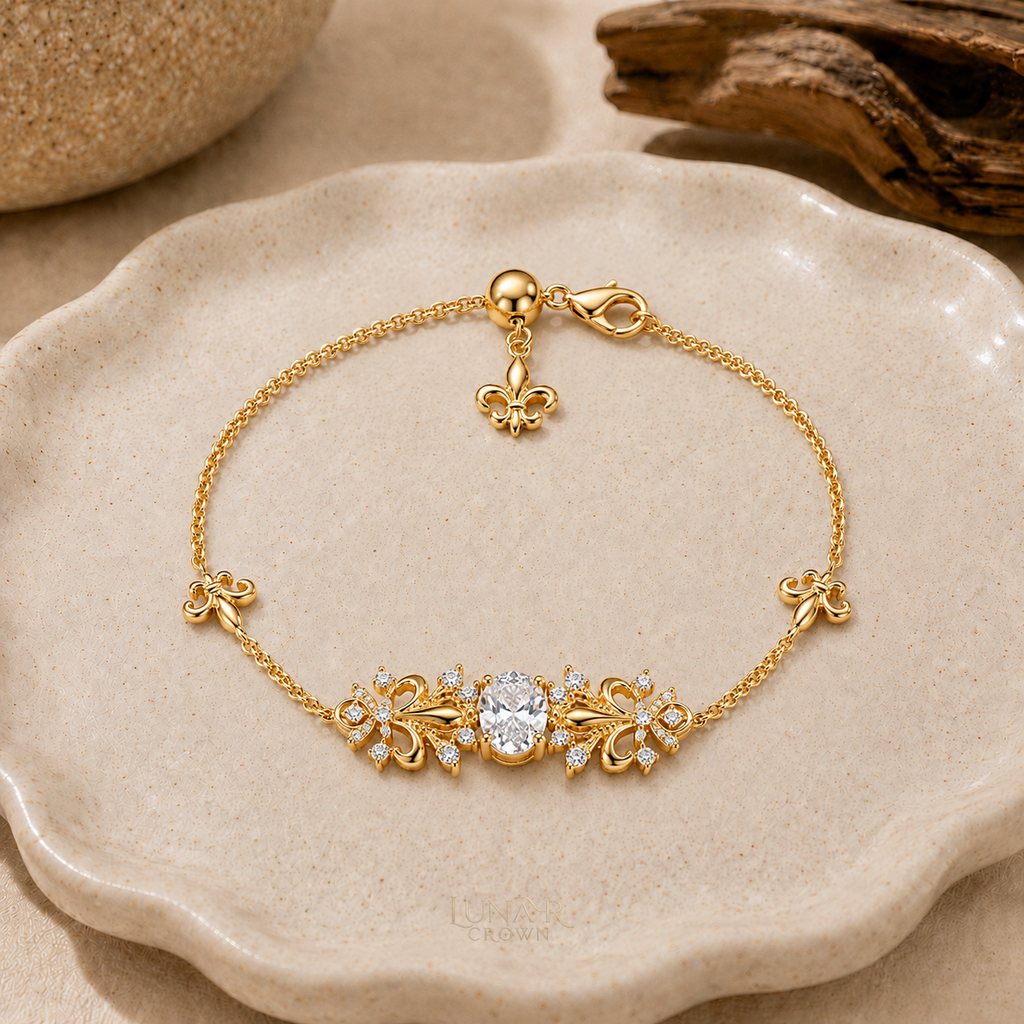Iris Link Bracelet — Gold Tone