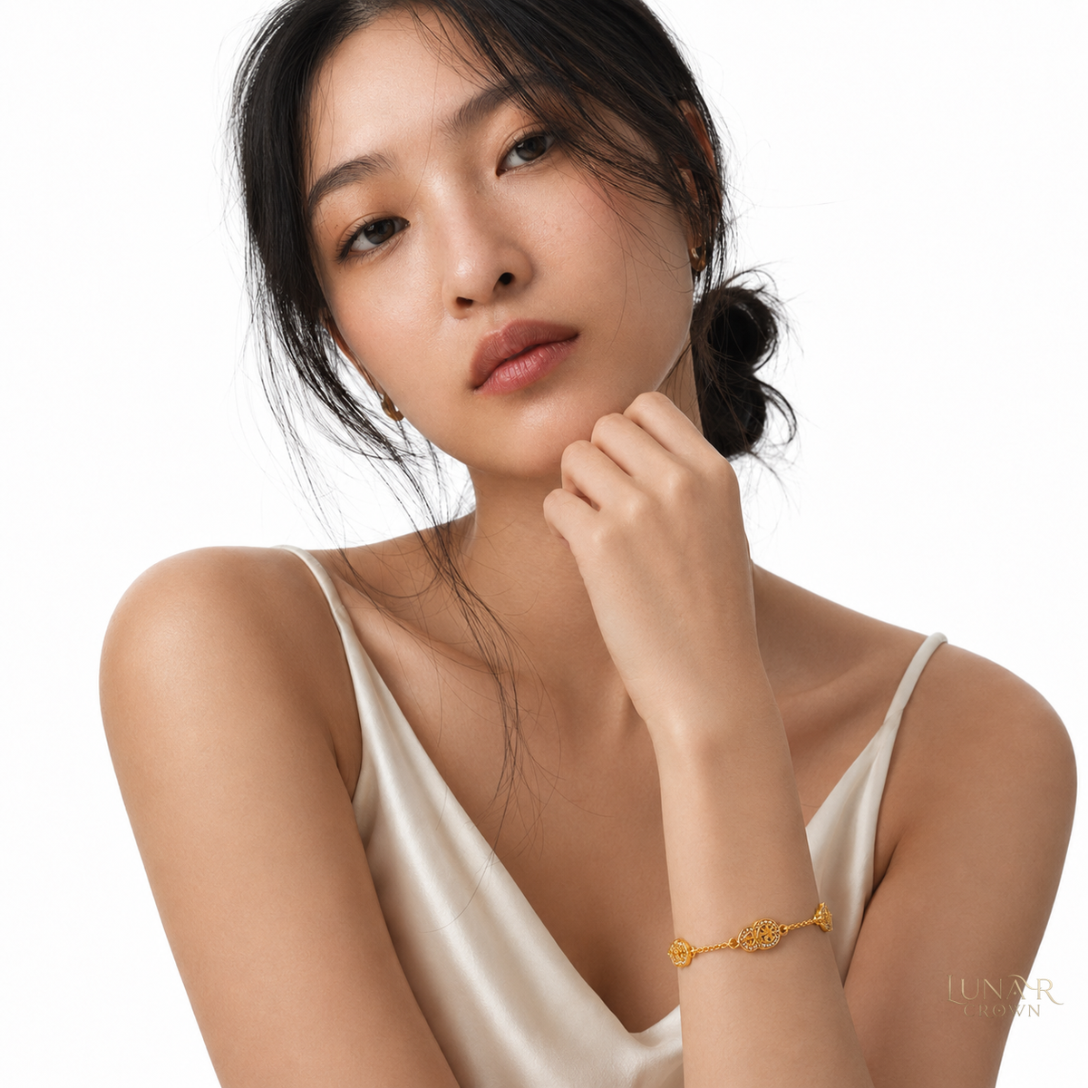 Hulu Gourd Bracelet — Gold Tone