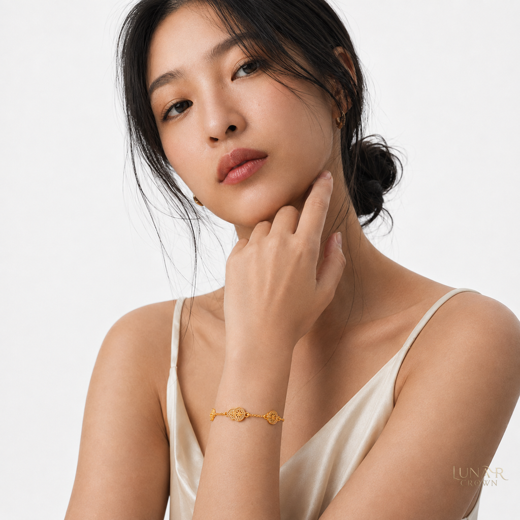 Hulu Gourd Bracelet — Gold Tone