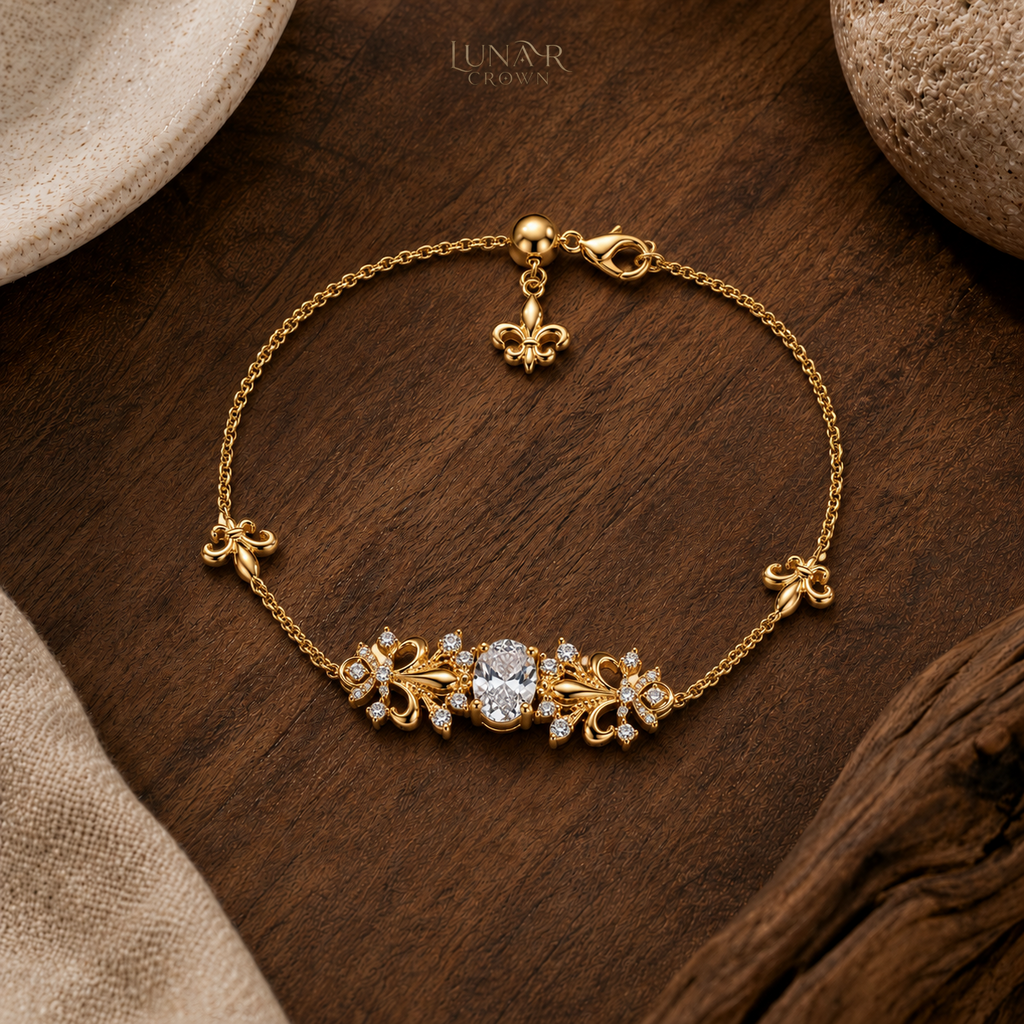 Iris Link Bracelet — Gold Tone